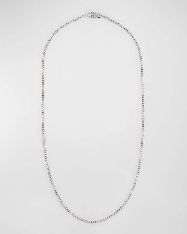 Diamond Skinny Tennis Necklace